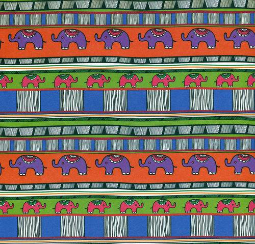 Geschenkpapier, ''Elefantenparade'', 3 Bögen, 50x70cm