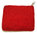 Handgefilztes Täschchen mit Reißverschluss, 14,5 x 11 cm, Blümchen, rot