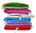 Handgefilztes Täschchen mit Reißverschluss, 14,5 x 11 cm, Punkte, rot