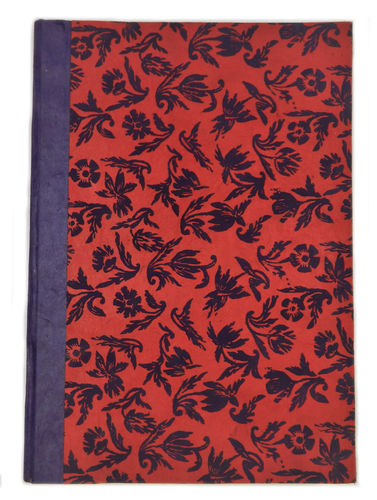 Notizbuch, Blütenmuster, 15 x 21 cm, 80 Blatt creme